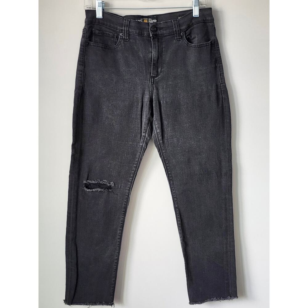 Lucky Brand Black Denim Brooke Legging Distressed Skinny Jeans Size 10/30 A0025